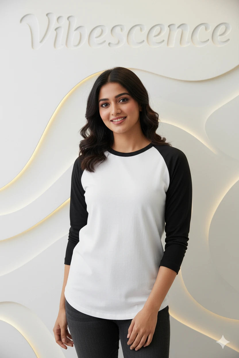 Premium 100% Cotton Unisex Long Sleeve T-Shirt with Contrast Sleeves Premium 100% Cotton Unisex Long Sleeve T-Shirt with Contrast Sleeves