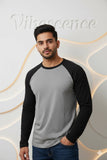 Premium 100% Cotton Unisex Long Sleeve T-Shirt with Contrast Sleeves Premium 100% Cotton Unisex Long Sleeve T-Shirt with Contrast Sleeves