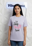 Soft Cotton Stretch T-Shirt - Quoted Edition: Eat Sleep Yoga Repeat Soft Cotton Stretch T-Shirt - Quoted Edition: Eat Sleep Yoga Repeat