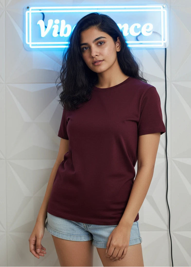 Premium Supima Cotton Plain T-Shirt for Men & Women (Maroon) Premium Supima Cotton Plain T-Shirt for Men & Women (Maroon)