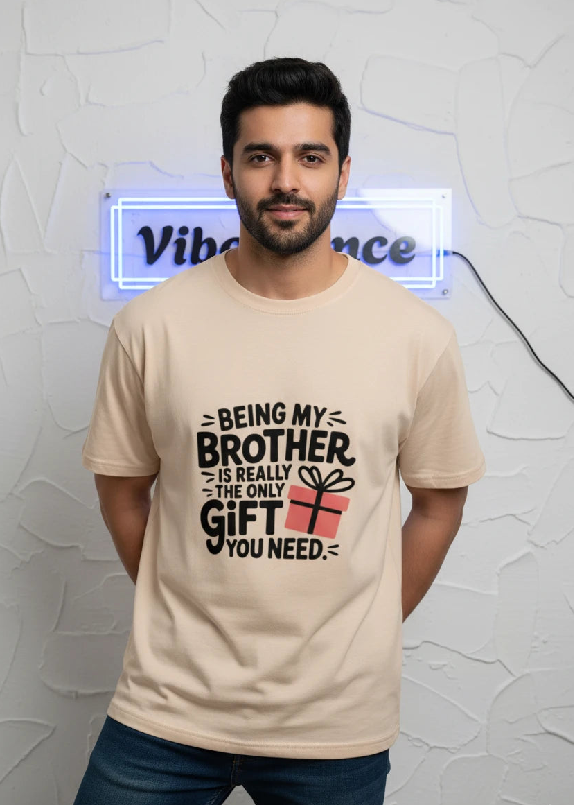 Unisex Cotton Tee Quoted Edition: Being My Brother Is Really the Only Gift You Need Unisex Cotton Tee Quoted Edition: Being My Brother Is Really the Only Gift You Need