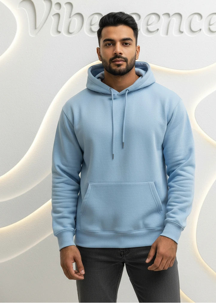 Unisex Hooded Sweatshirt - Premium 100% Cotton Sweatshirt (Baby Blue) Unisex Hooded Sweatshirt - Premium 100% Cotton Sweatshirt (Baby Blue)