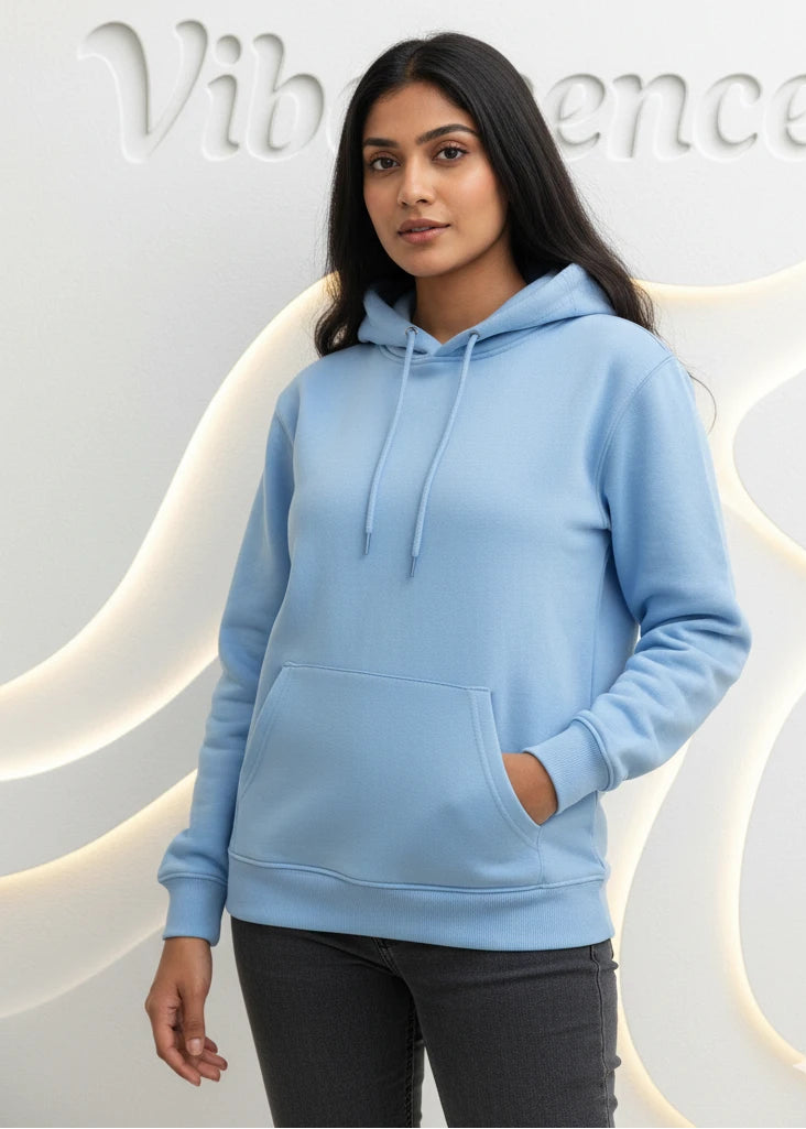Unisex Hooded Sweatshirt - Premium 100% Cotton Sweatshirt (Baby Blue) Unisex Hooded Sweatshirt - Premium 100% Cotton Sweatshirt (Baby Blue)