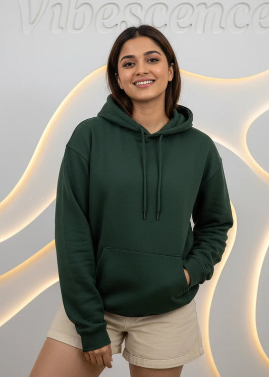 Unisex Hooded Sweatshirt - Premium 100% Cotton Sweatshirt (Bottle Green)