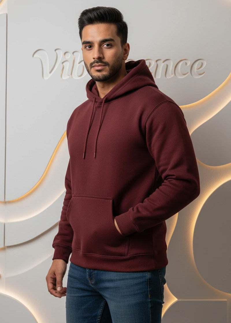 Unisex Hooded Sweatshirt - Premium 100% Cotton Sweatshirt (Maroon) Unisex Hooded Sweatshirt - Premium 100% Cotton Sweatshirt (Maroon)