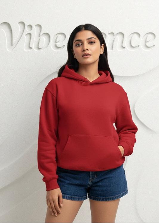 Unisex Hooded Sweatshirt - Premium 100% Cotton Sweatshirt (Red)