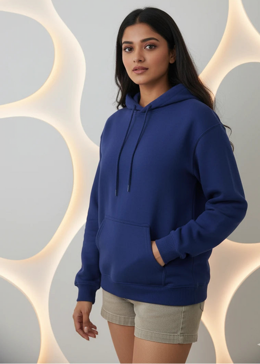Unisex Hooded Sweatshirt - Premium 100% Cotton Sweatshirt (Royal Blue)