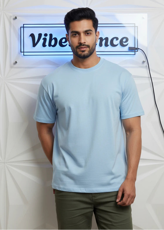 Unisex Premium Cotton Stretch T-Shirt (Baby Blue)