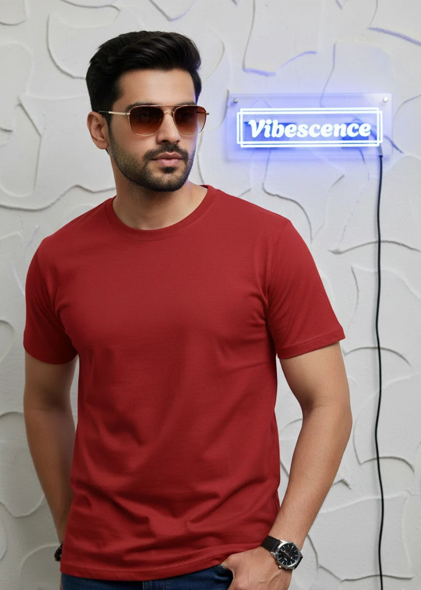 Unisex Premium Cotton Stretch T-Shirt (Red) Unisex Premium Cotton Stretch T-Shirt (Red)