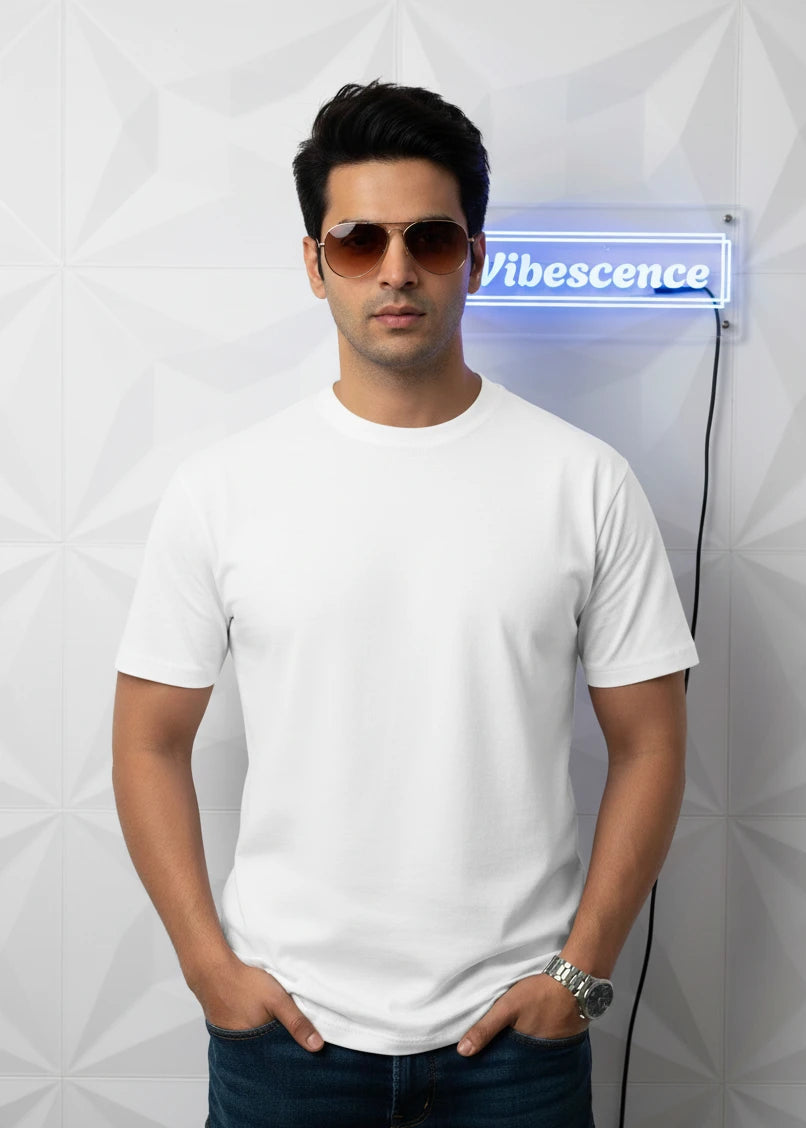 Unisex Premium Cotton Stretch T-Shirt (White) Unisex Premium Cotton Stretch T-Shirt (White)