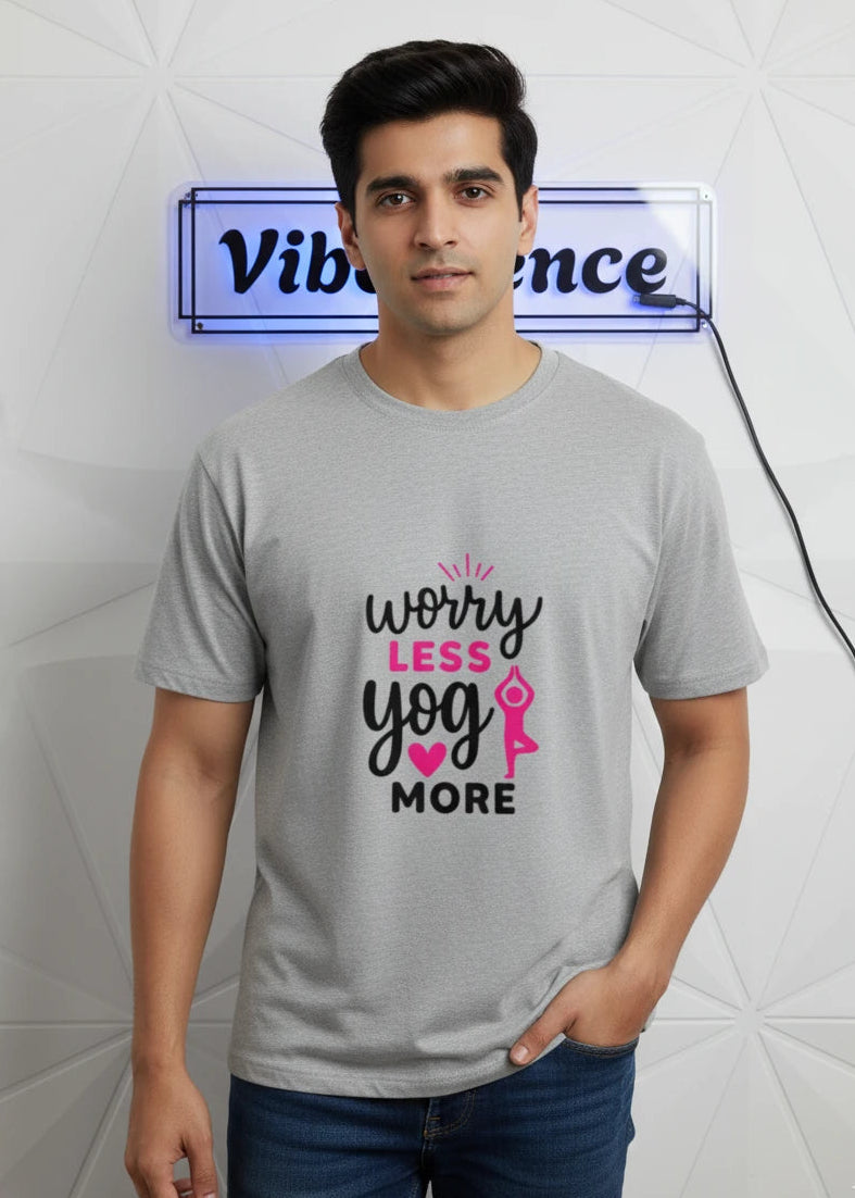Unisex Yoga Quote T-Shirt - Worry Less Yoga More Unisex Yoga Quote T-Shirt - Worry Less Yoga More