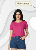 Women’s Everyday Wear Cotton T-Shirt – Soft & Durable (Pink) Women’s Everyday Wear Cotton T-Shirt – Soft & Durable (Pink)
