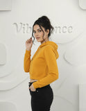 Female Cropped Hoodie Thick & Soft Cotton (Mustard Yellow) Female Cropped Hoodie Thick & Soft Cotton (Mustard Yellow)