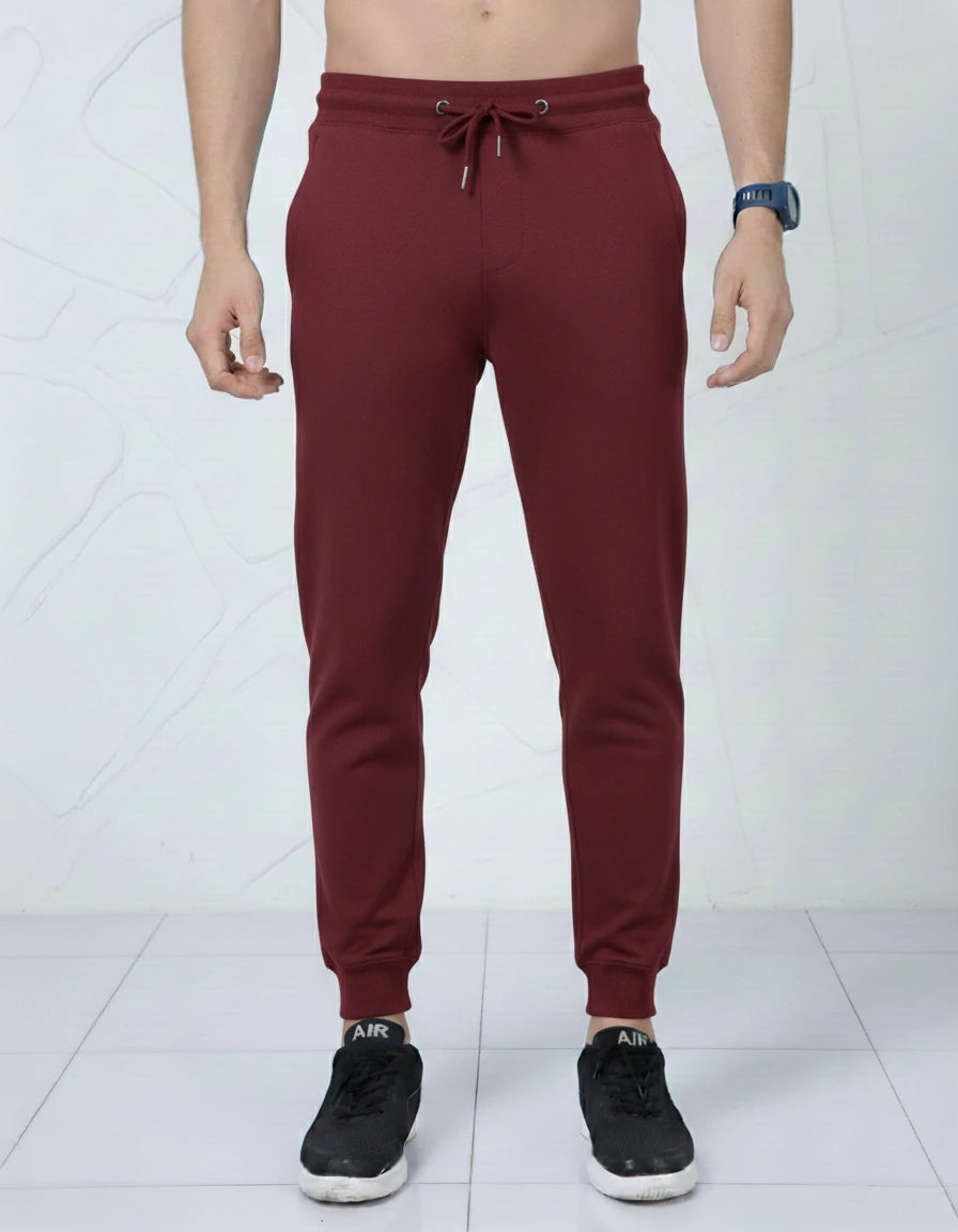 Unisex Joggers Relaxed Fit Soft Cotton (Maroon) Unisex Joggers Relaxed Fit Soft Cotton (Maroon)