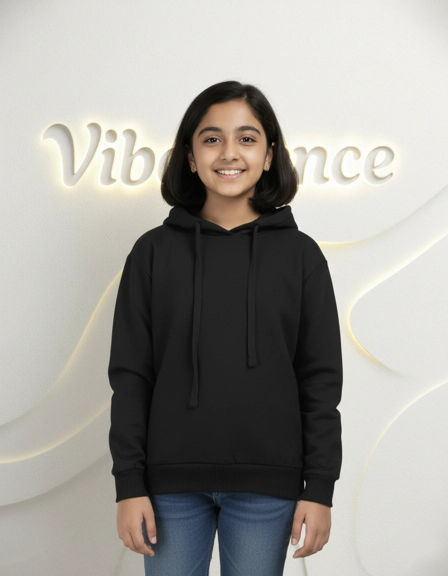 Unisex Cotton Hoodie for Kids - Play-Ready Comfort Sweatshirt (Black) Unisex Cotton Hoodie for Kids - Play-Ready Comfort Sweatshirt (Black)