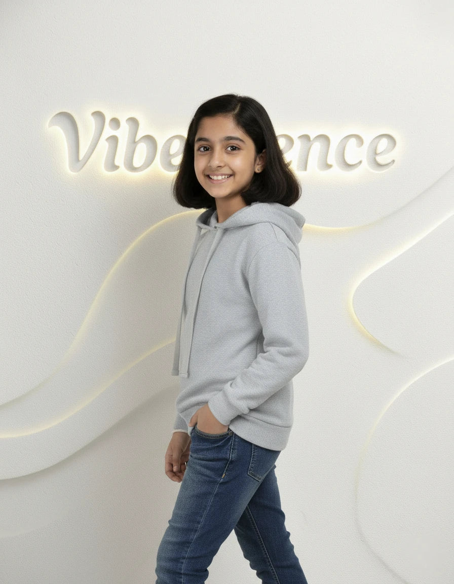 Unisex Cotton Hoodie for Kids - Play-Ready Comfort Sweatshirt (Grey Melange) Unisex Cotton Hoodie for Kids - Play-Ready Comfort Sweatshirt (Grey Melange)