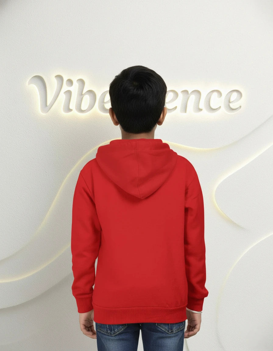 Unisex Cotton Hoodie for Kids - Play-Ready Comfort Sweatshirt (Red) Unisex Cotton Hoodie for Kids - Play-Ready Comfort Sweatshirt (Red)