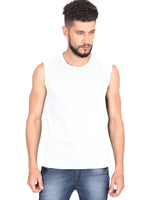 Men’s Tank Top - Stylish Regular Fit, Lightweight & Breathable Cotton (White)