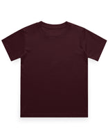 Boy’s Cotton Crew Neck T-Shirt – Pre-Shrunk & Long-Lasting (Maroon)