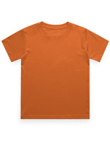 Boy’s Cotton Crew Neck T-Shirt – Pre-Shrunk & Long-Lasting (Orange)