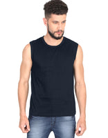 Men’s Tank Top - Stylish Regular Fit, Lightweight & Breathable Cotton (Navy Blue)