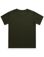 Boy’s Cotton Crew Neck T-Shirt – Pre-Shrunk & Long-Lasting (Olive Green)