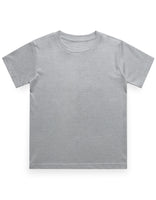 Boy’s Cotton Crew Neck T-Shirt – Pre-Shrunk & Long-Lasting (Grey Melange)