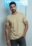 Premium Supima Cotton Plain T-Shirt for Men & Women (Beige)