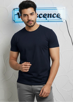 Premium Supima Cotton Plain T-Shirt for Men & Women (Navy Blue)