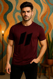 Unisex Cotton T-Shirt – Luxury Dark Stripes Design