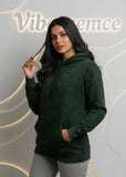 Unisex Heavyweight Cotton 100% Hoodie - Unique Stone Fade Texture (Bottle Green)