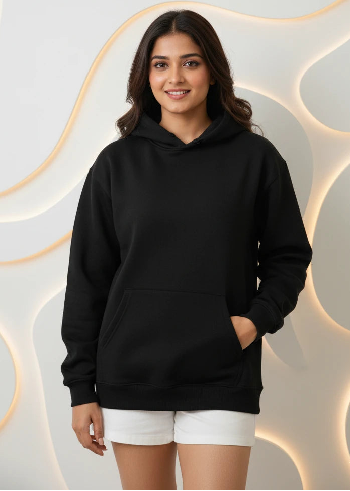 Unisex Hooded Sweatshirt - Premium 100% Cotton Sweatshirt (Black)