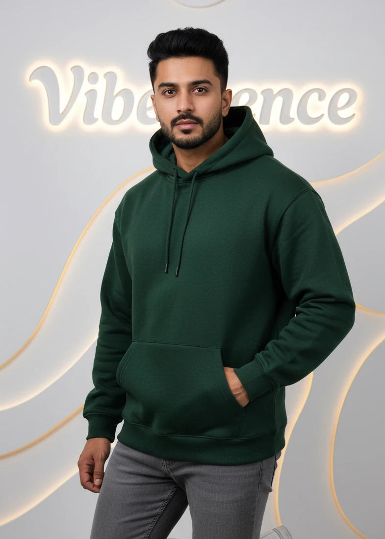 Unisex Hooded Sweatshirt - Premium 100% Cotton Sweatshirt (Bottle Green)