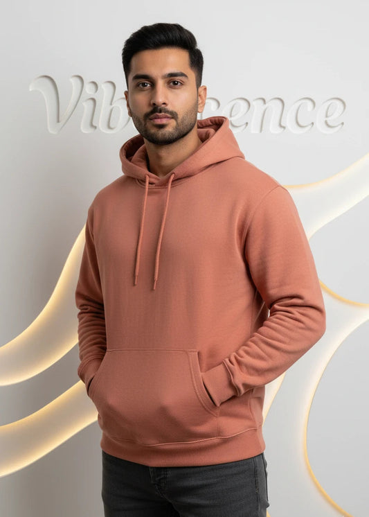 Unisex Hooded Sweatshirt - Premium 100% Cotton Sweatshirt (Coral)