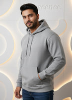Unisex Hooded Sweatshirt - Premium 100% Cotton Sweatshirt (Grey Melange)