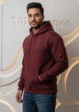 Unisex Hooded Sweatshirt - Premium 100% Cotton Sweatshirt (Maroon)