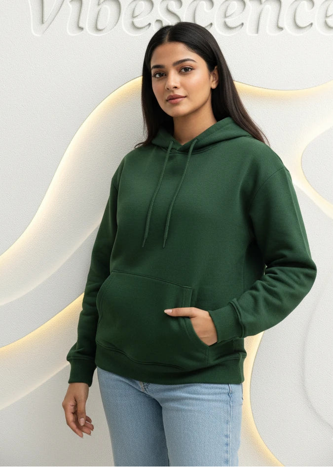 Unisex Hooded Sweatshirt - Premium 100% Cotton Sweatshirt (Olive Green)