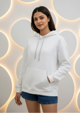 Unisex Hooded Sweatshirt - Premium 100% Cotton Sweatshirt (White)
