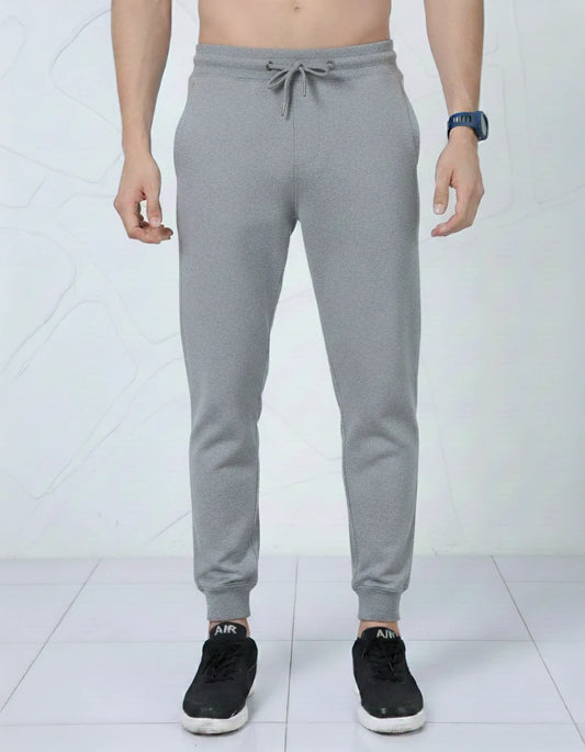 Unisex Joggers Relaxed Fit Soft Cotton (Grey Melange)