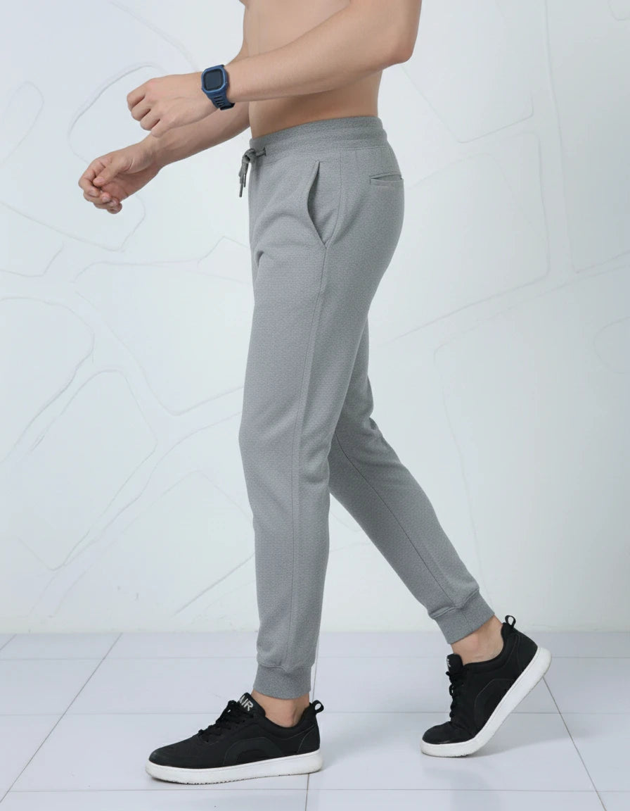 Unisex Joggers Relaxed Fit Soft Cotton (Grey Melange)