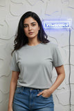 Women’s Everyday Wear Cotton T-Shirt – Soft & Durable (Grey Melange)