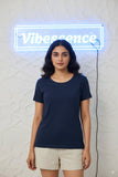 Women’s Everyday Wear Cotton T-Shirt – Soft & Durable (Navy Blue)