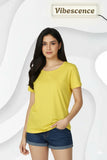 Women’s Everyday Wear Cotton T-Shirt – Soft & Durable (New Yellow)
