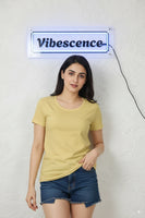 Women’s Everyday Wear Cotton T-Shirt – Soft & Durable (Yellow)