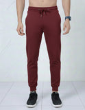 Unisex Joggers Relaxed Fit Soft Cotton (Maroon)