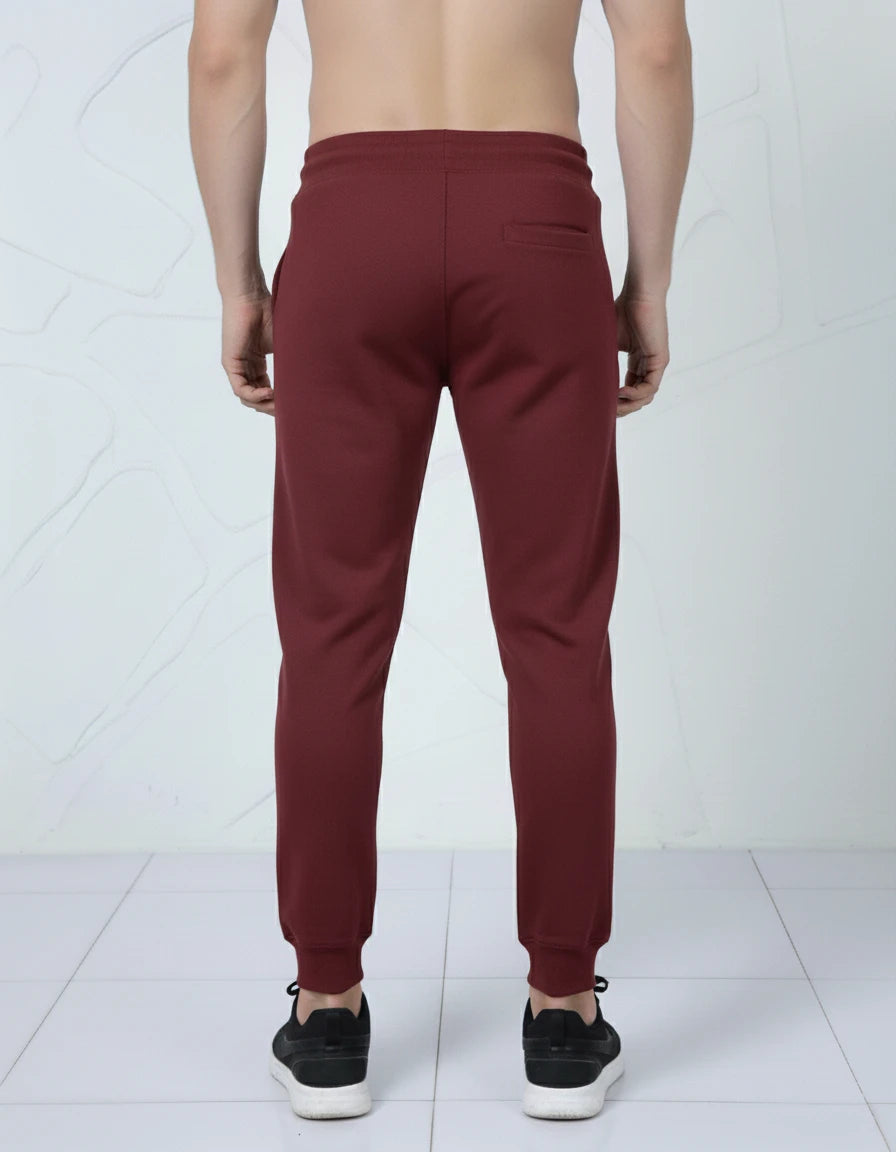 Unisex Joggers Relaxed Fit Soft Cotton (Maroon)