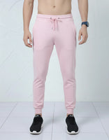 Unisex Joggers Relaxed Fit Soft Cotton (Light Baby Pink)