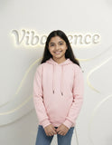 Unisex Cotton Hoodie for Kids - Play-Ready Comfort Sweatshirt (Baby Pink)