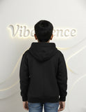 Unisex Cotton Hoodie for Kids - Play-Ready Comfort Sweatshirt (Black)