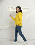 Unisex Cotton Hoodie for Kids - Play-Ready Comfort Sweatshirt (Yellow)